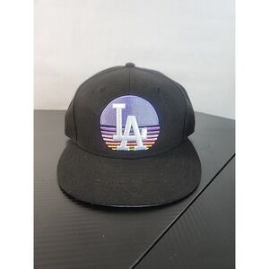 L.A DODGERS - HAT CLUB EXCLUSIVE FITTED HAT - SIZE 7 1/4 BLACK